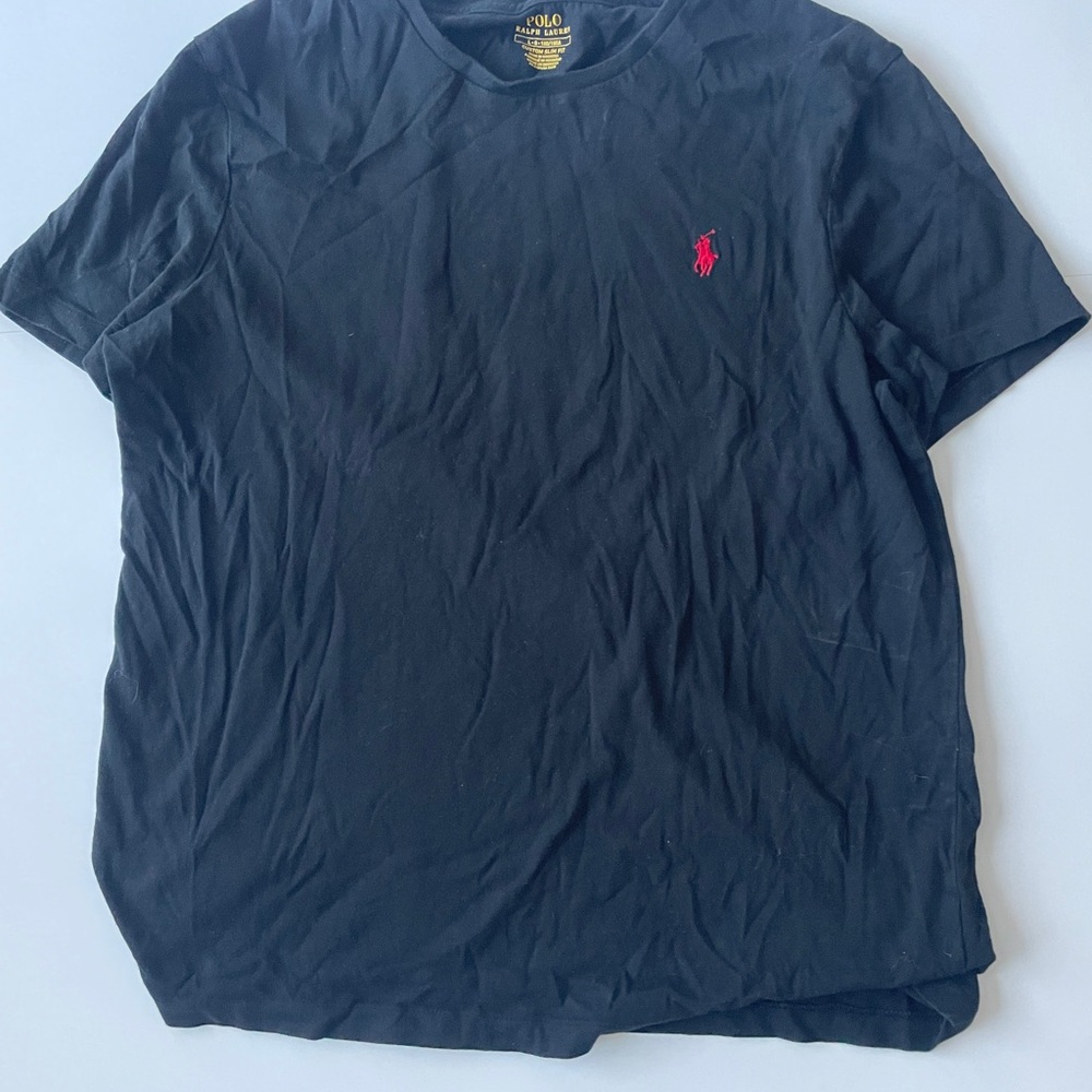 Polo by Ralph Lauren Black Tee with Red Emblem